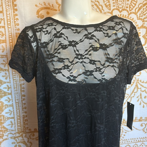 NEW With Tags - Women's Maxi Dress - Wild Fable Black Lace With Lining L - Picture 4 of 11